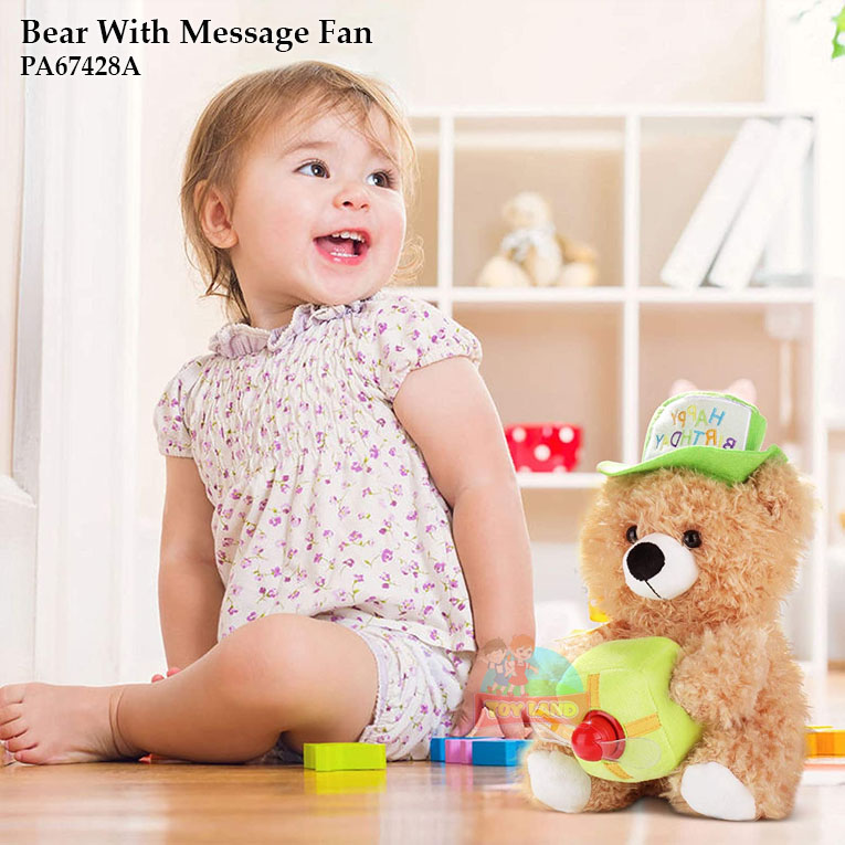 Bear with Message Fan : PA67428A